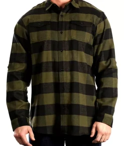 Online Nayked Apparel Men'S Ridiculously Soft Button Down Plaid Flannel Shirt