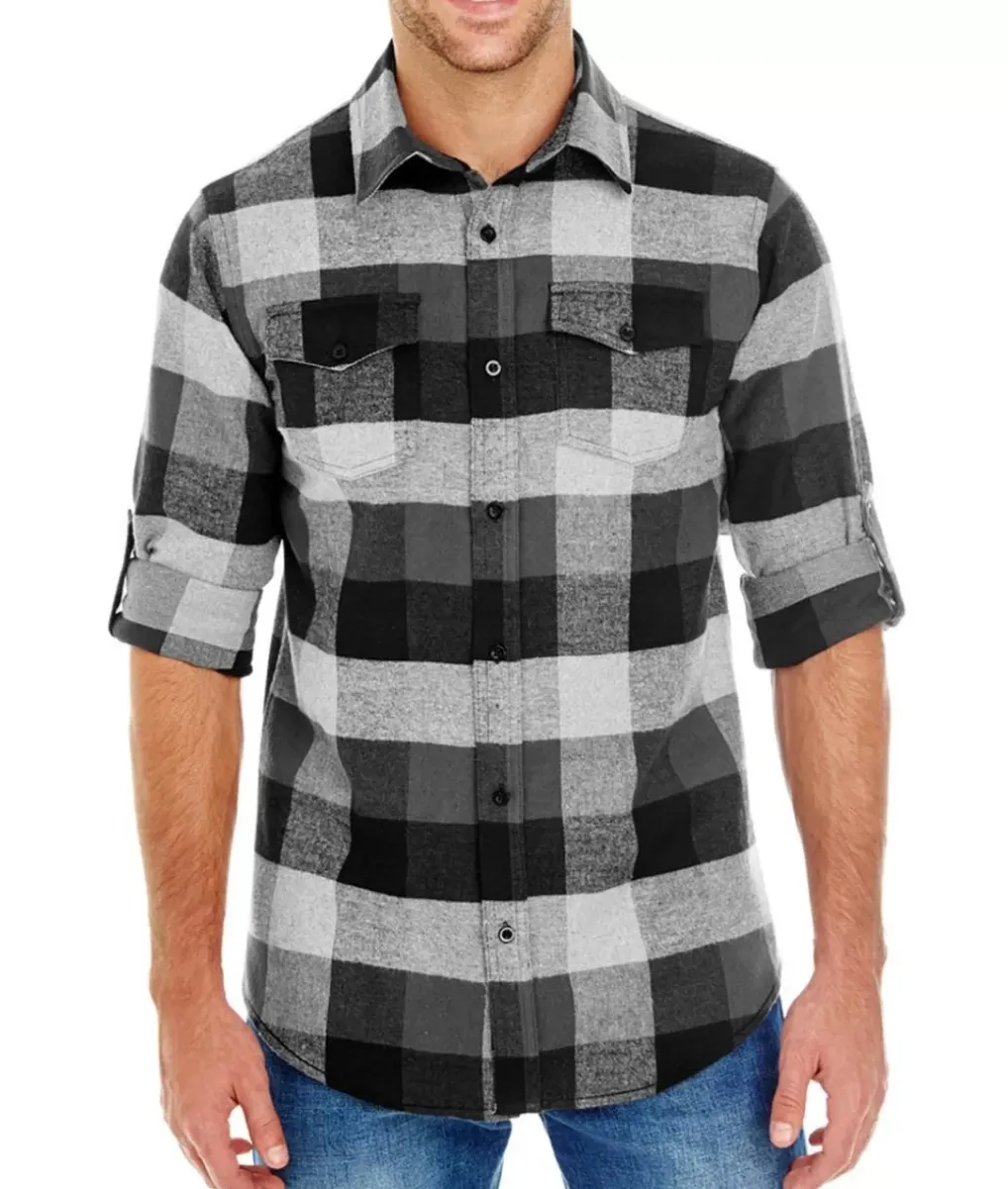 Online Nayked Apparel Men'S Ridiculously Soft Button Down Plaid Flannel Shirt
