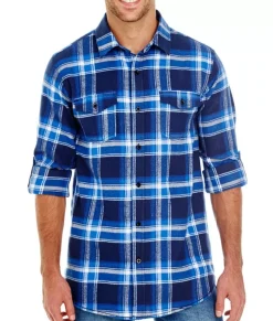 Online Nayked Apparel Men'S Ridiculously Soft Button Down Plaid Flannel Shirt