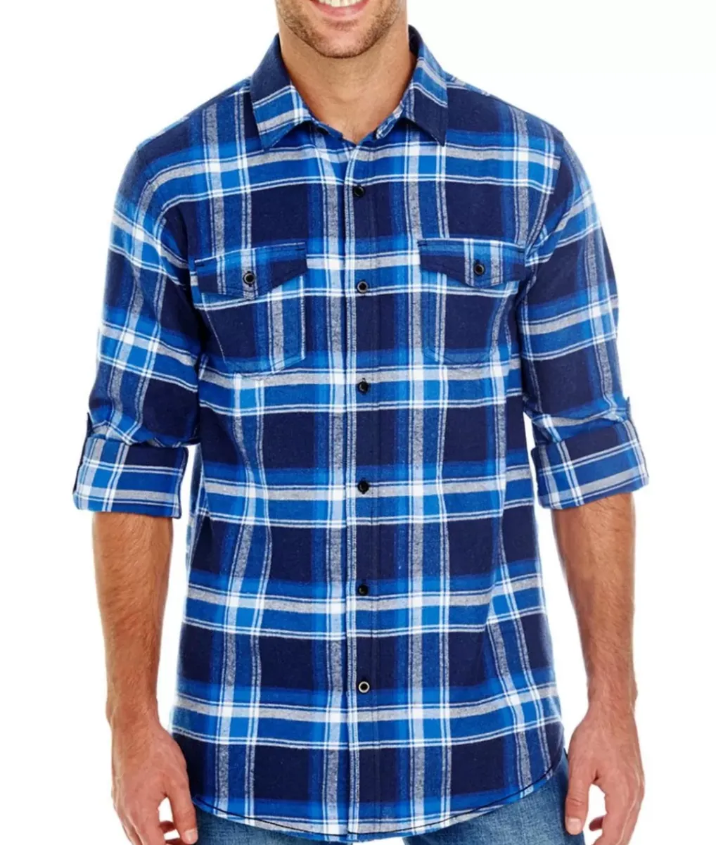 Online Nayked Apparel Men'S Ridiculously Soft Button Down Plaid Flannel Shirt