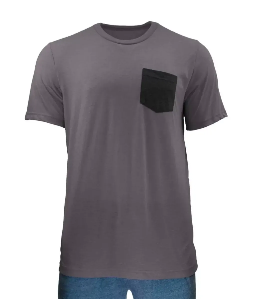 Online Nayked Apparel Men'S Ridiculously Soft Contrast Pocket Short Sleeve Crew Neck T-Shirt