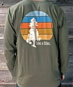 Online Nayked Apparel Men'S Ridiculously Soft Cotton Long Sleeve Graphic Tee | Take A Hike