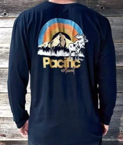 Hot Nayked Apparel Men'S Ridiculously Soft Cotton Long Sleeve Graphic Tee | Pacific Northwest