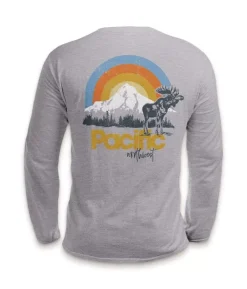 Hot Nayked Apparel Men'S Ridiculously Soft Cotton Long Sleeve Graphic Tee | Pacific Northwest