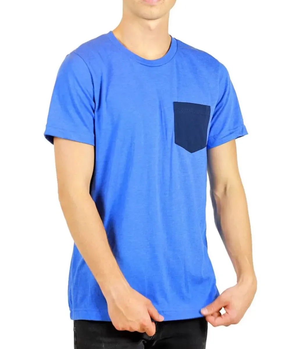 Clearance Nayked Apparel Men'S Ridiculously Soft Contrast Pocket Short Sleeve Crew Neck T-Shirt