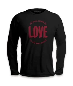 New Nayked Apparel Men'S Ridiculously Soft Cotton Long Sleeve Graphic Tee | All You Need Is Love