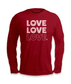 Hot Nayked Apparel Men'S Ridiculously Soft Cotton Long Sleeve Graphic Tee | Love Love Love
