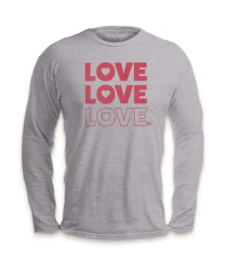 Hot Nayked Apparel Men'S Ridiculously Soft Cotton Long Sleeve Graphic Tee | Love Love Love