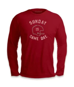 Online Nayked Apparel Men'S Ridiculously Soft Cotton Long Sleeve Graphic Tee | Sunday Is Game Day