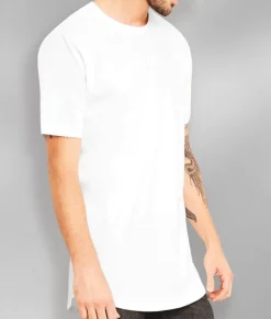Sale Nayked Apparel Men'S Ridiculously Soft Curved Hem Longline T-Shirt