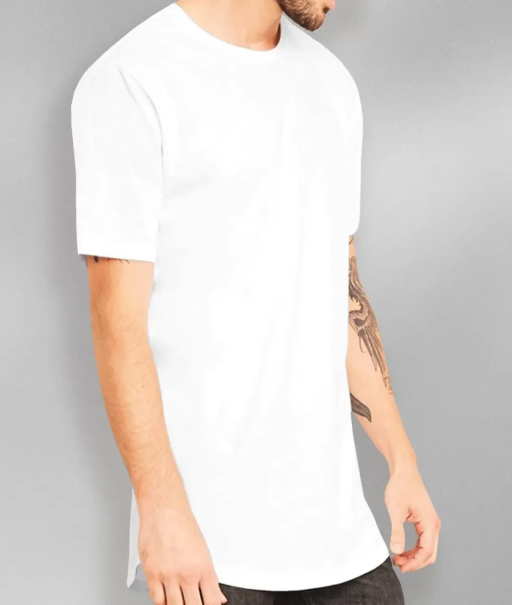 Sale Nayked Apparel Men'S Ridiculously Soft Curved Hem Longline T-Shirt
