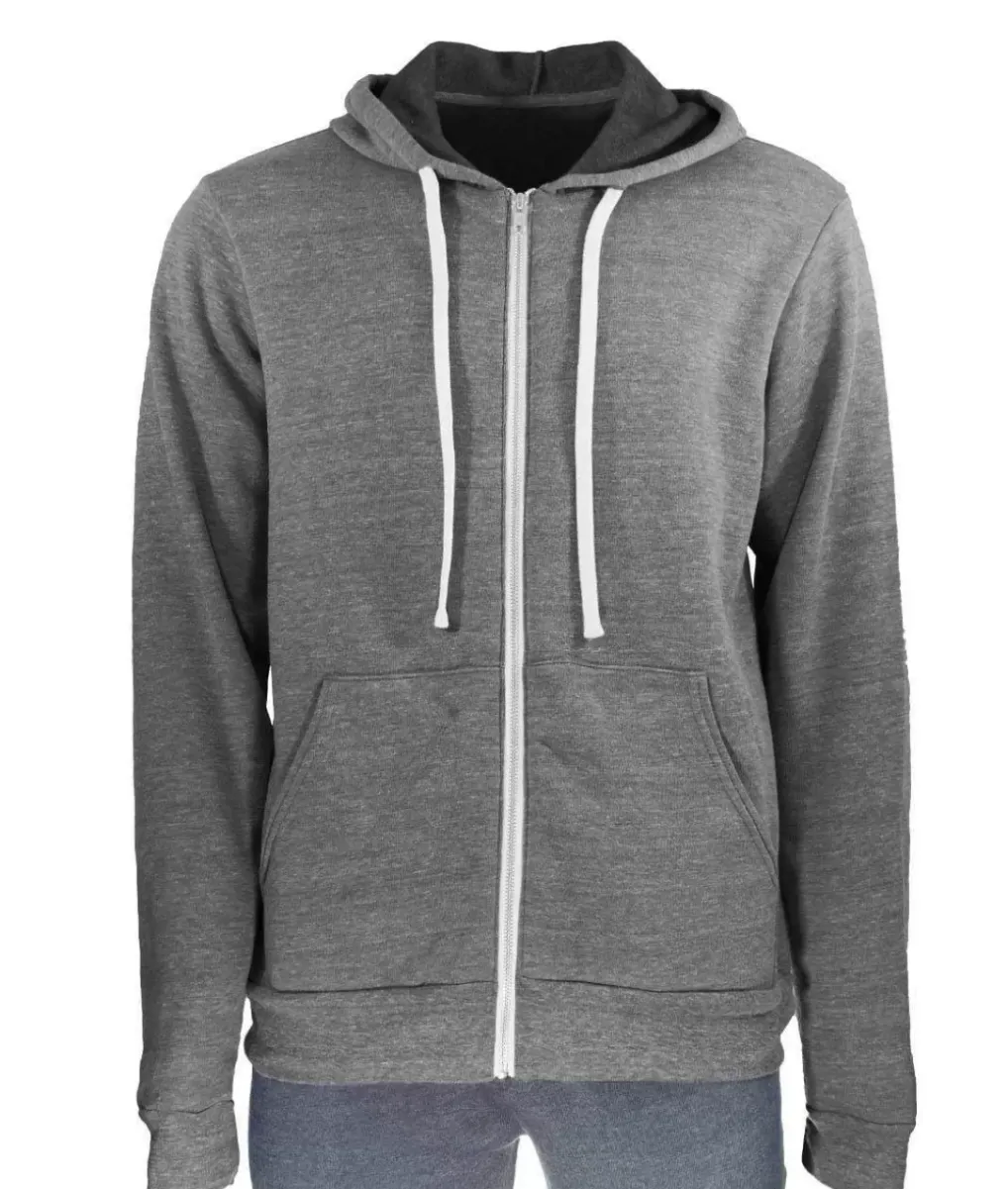 Fashion Nayked Apparel Men'S Ridiculously Soft Fleece Full-Zip Hoodie