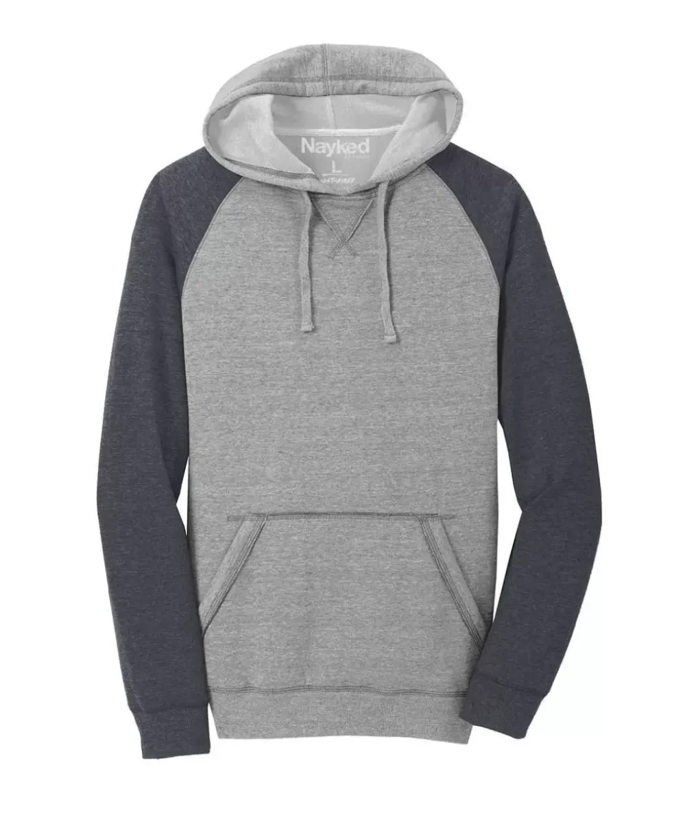 New Nayked Apparel Men'S Ridiculously Soft Fleece Raglan Hoodie