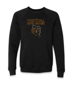 Hot Nayked Apparel Men'S Ridiculously Soft Fleece Graphic Pullover Sweatshirt | Football And Beer