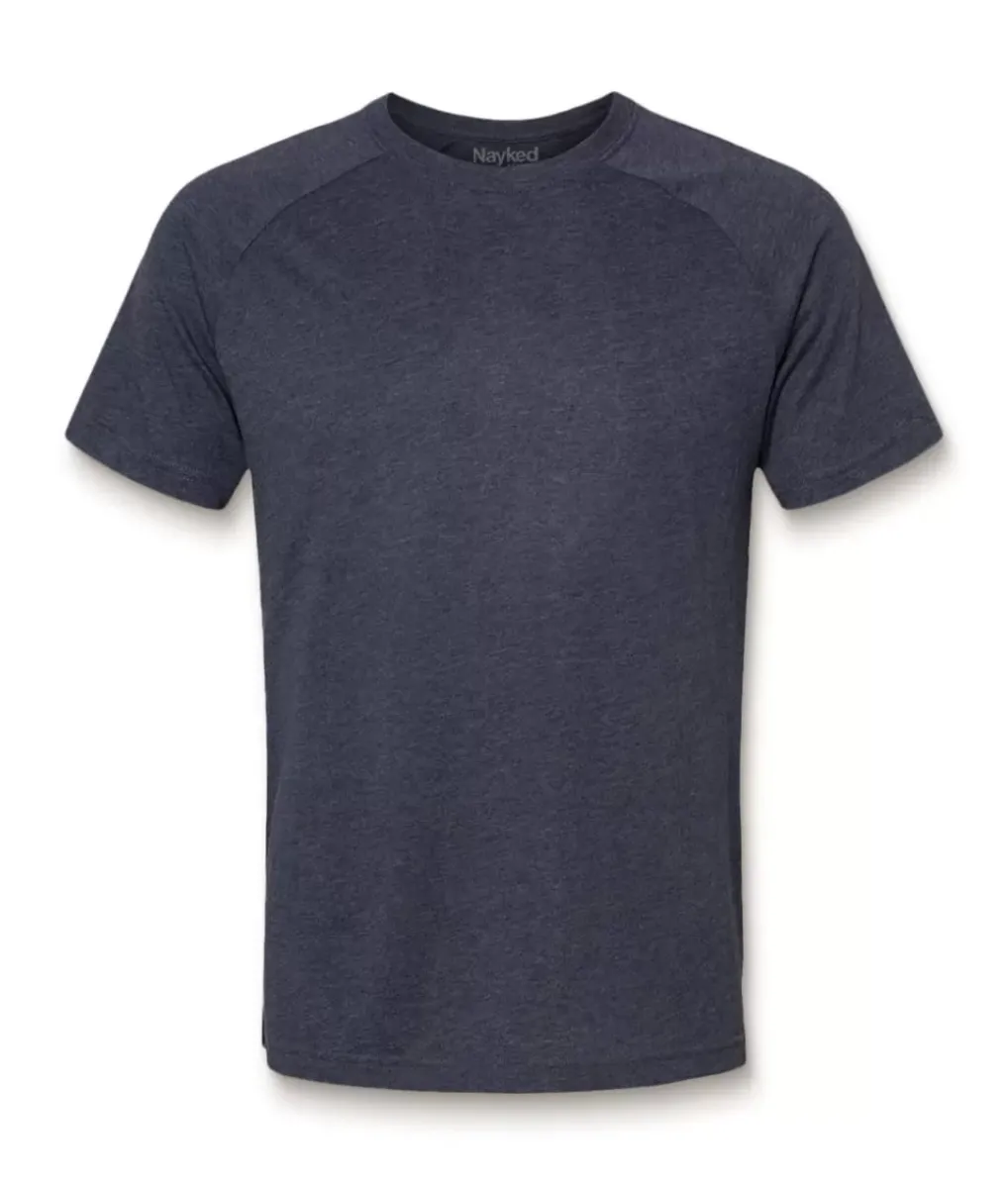 Fashion Nayked Apparel Men'S Ridiculously Soft Heather Raglan T-Shirt