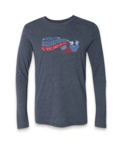 Clearance Nayked Apparel Men'S Ridiculously Soft Lightweight Long Sleeve Graphic Crew Shirt | Honor And Remember