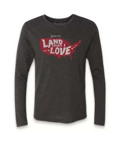 Outlet Nayked Apparel Men'S Ridiculously Soft Lightweight Long Sleeve Graphic Tee | Land That I Love