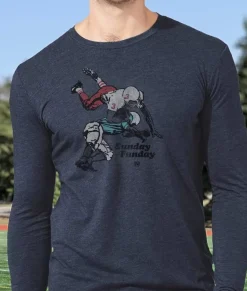 Hot Nayked Apparel Men'S Ridiculously Soft Lightweight Long Sleeve Graphic Tee | Sunday Funday