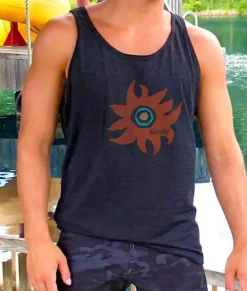 Clearance Nayked Apparel Men'S Ridiculously Soft Lightweight Graphic Tank | Sicily Sun