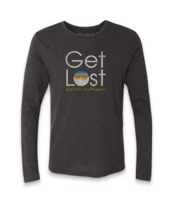 Online Nayked Apparel Men'S Ridiculously Soft Lightweight Long Sleeve Graphic Tee | Get Lost