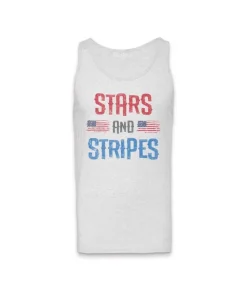 Hot Nayked Apparel Men'S Ridiculously Soft Lightweight Graphic Tank | Stars & Stripes