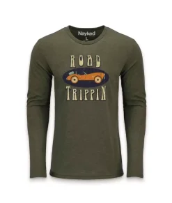 Sale Nayked Apparel Men'S Ridiculously Soft Lightweight Long Sleeve Graphic Tee | Road Trippin