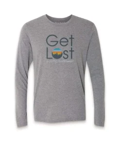 Best Nayked Apparel Men'S Ridiculously Soft Lightweight Long Sleeve Graphic Tee | Get Lost