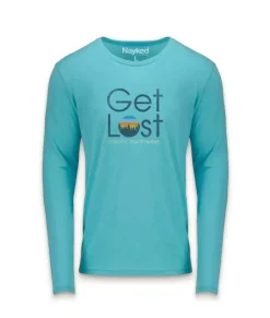 Best Nayked Apparel Men'S Ridiculously Soft Lightweight Long Sleeve Graphic Tee | Get Lost