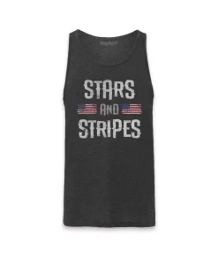 Clearance Nayked Apparel Men'S Ridiculously Soft Lightweight Graphic Tank | Stars & Stripes