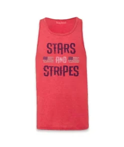Clearance Nayked Apparel Men'S Ridiculously Soft Lightweight Graphic Tank | Stars & Stripes