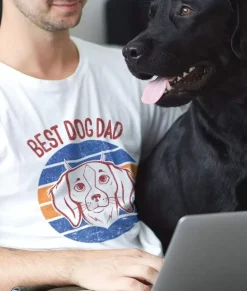 Online Nayked Apparel Men'S Ridiculously Soft Lightweight Graphic Tee | Best Dog Dad (V2)