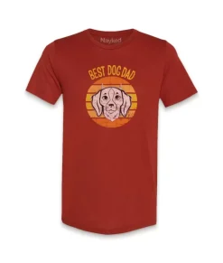 Online Nayked Apparel Men'S Ridiculously Soft Lightweight Graphic Tee | Best Dog Dad (V2)