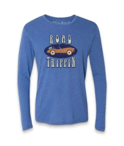 Discount Nayked Apparel Men'S Ridiculously Soft Lightweight Long Sleeve Graphic Tee | Road Trippin