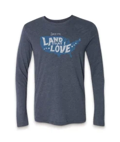 Online Nayked Apparel Men'S Ridiculously Soft Lightweight Long Sleeve Graphic Tee | Land That I Love