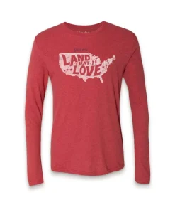 Online Nayked Apparel Men'S Ridiculously Soft Lightweight Long Sleeve Graphic Tee | Land That I Love