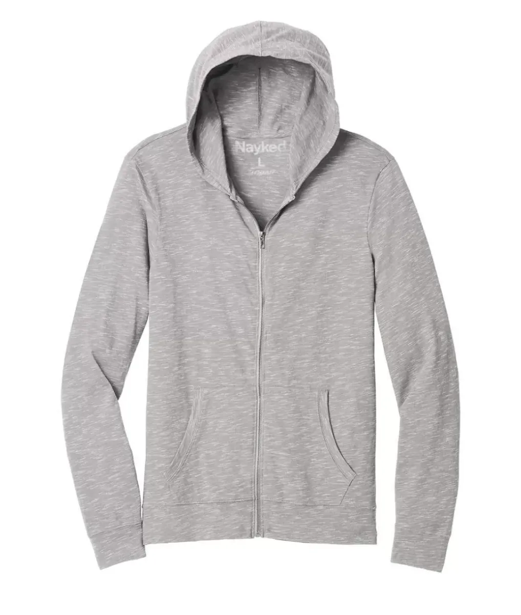 Sale Nayked Apparel Men'S Ridiculously Soft Lightweight Full-Zip Hoodie