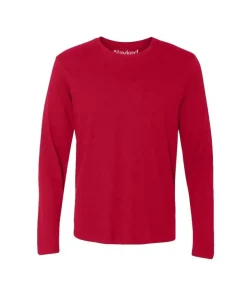 New Nayked Apparel Men'S Ridiculously Soft Long Sleeve 100% Cotton T-Shirt