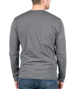 New Nayked Apparel Men'S Ridiculously Soft Long Sleeve 100% Cotton T-Shirt