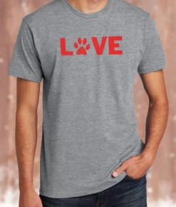 Best Nayked Apparel Men'S Ridiculously Soft Midweight Valentine'S Day Graphic T-Shirt | Love My Pet