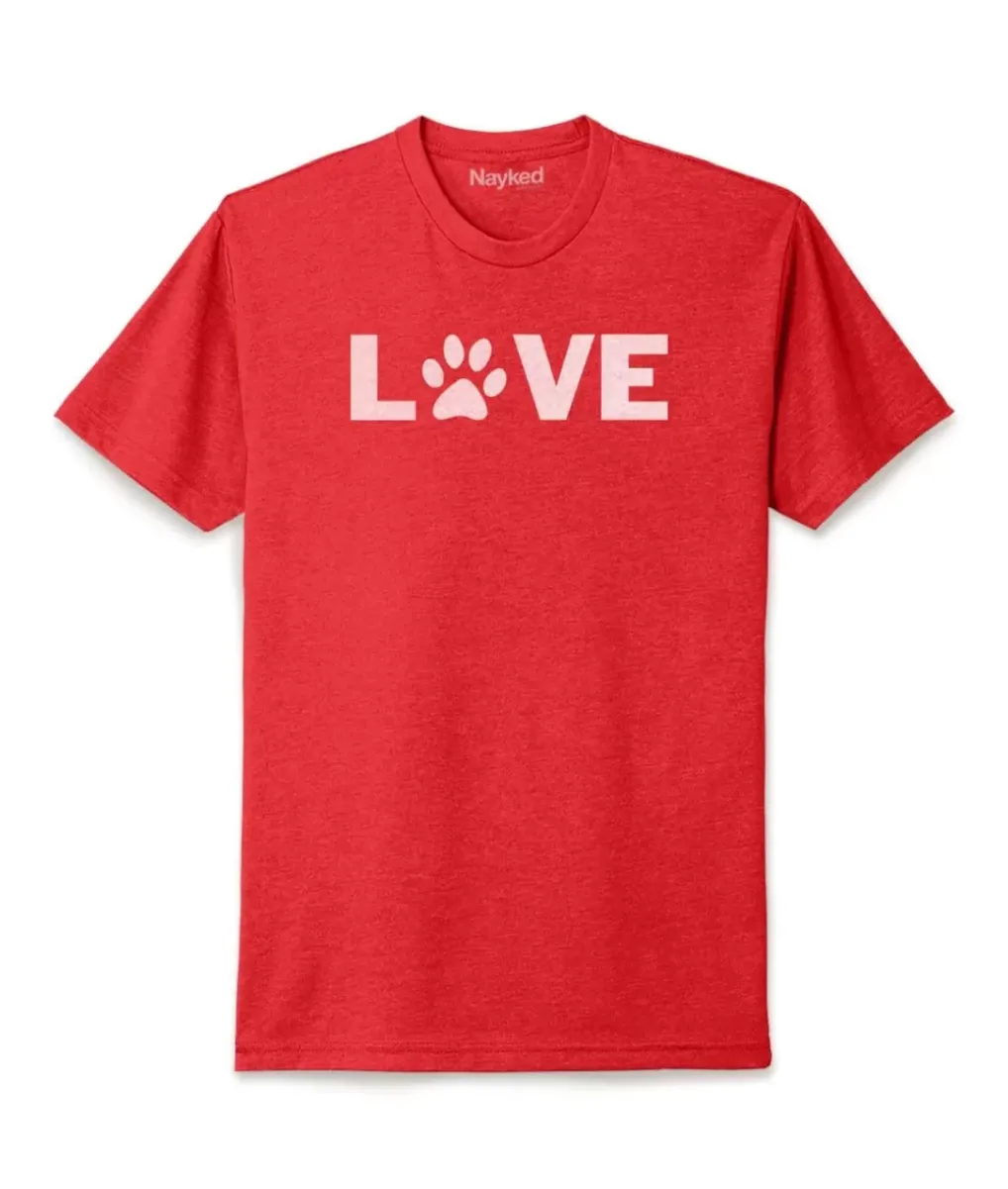 Best Nayked Apparel Men'S Ridiculously Soft Midweight Valentine'S Day Graphic T-Shirt | Love My Pet