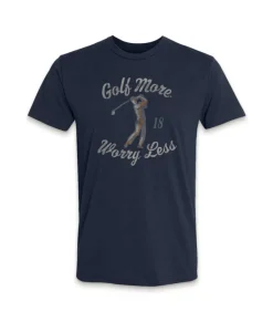 Outlet Nayked Apparel Men'S Ridiculously Soft Midweight Graphic T-Shirt | Golf More, Worry Less