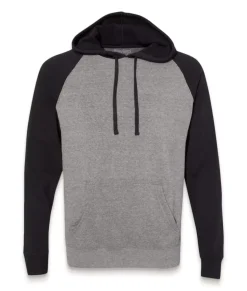 Fashion Nayked Apparel Men'S Ridiculously Soft Midweight Raglan Colorblocked Hooded Sweatshirt