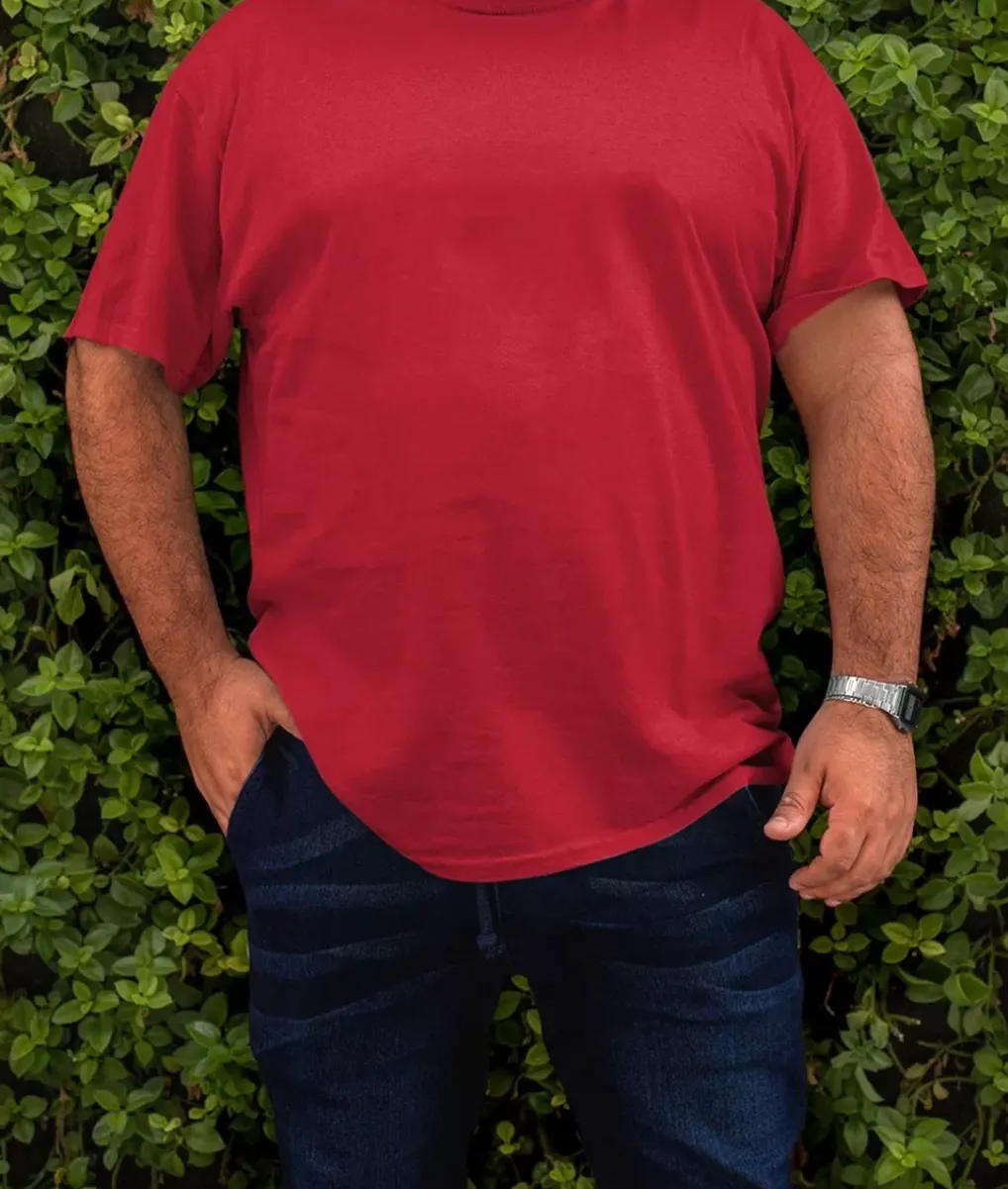 New Nayked Apparel Men'S Ridiculously Soft Midweight Big Crew T-Shirt