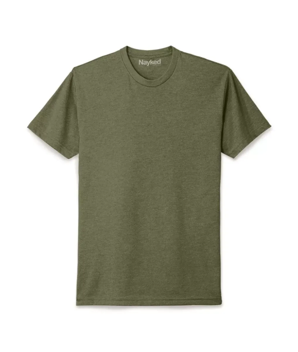 New Nayked Apparel Men'S Ridiculously Soft Midweight Big Crew T-Shirt