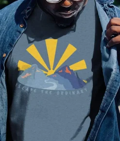 Outlet Nayked Apparel Men'S Ridiculously Soft Midweight Graphic Tee | Escape The Ordinary