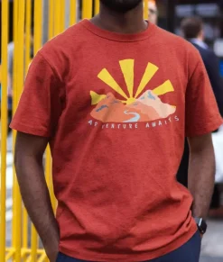 Discount Nayked Apparel Men'S Ridiculously Soft Midweight Graphic Tee | Adventure Awaits