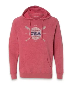 Hot Nayked Apparel Men'S Ridiculously Soft Midweight Raglan Hooded Sweatshirt | Vintage Baseball Graphic