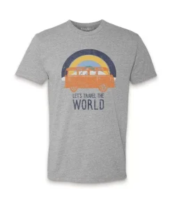 New Nayked Apparel Men'S Ridiculously Soft Midweight Graphic Tee | Let'S Travel The World