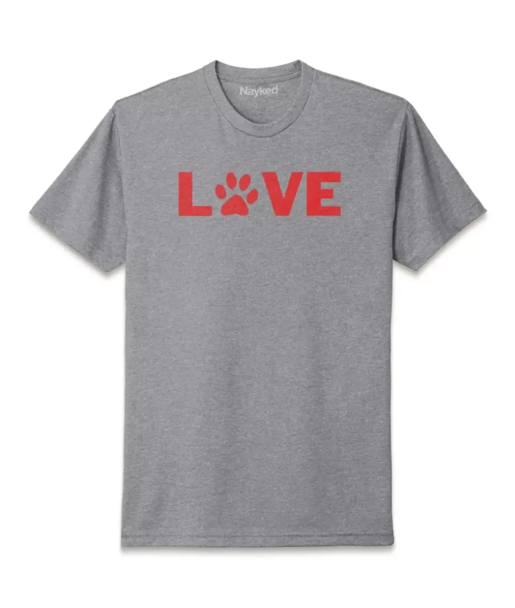 Discount Nayked Apparel Men'S Ridiculously Soft Midweight Valentine'S Day Graphic T-Shirt | Love My Pet