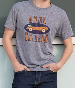 New Nayked Apparel Men'S Ridiculously Soft Midweight Graphic Tee | Road Trippin